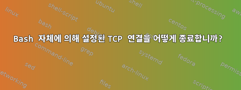 Bash 자체에 의해 설정된 TCP 연결을 어떻게 종료합니까?