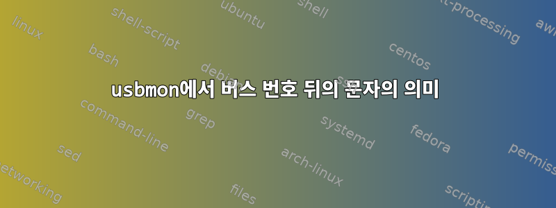 usbmon에서 버스 번호 뒤의 문자의 의미