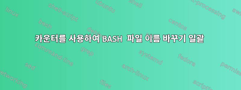 카운터를 사용하여 BASH 파일 이름 바꾸기 일괄