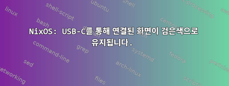 NixOS: USB-C를 통해 연결된 화면이 검은색으로 유지됩니다.