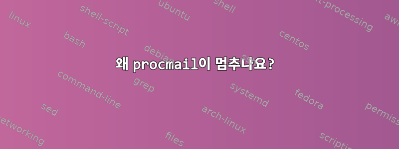 왜 procmail이 멈추나요?