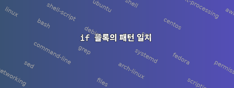 if 블록의 패턴 일치