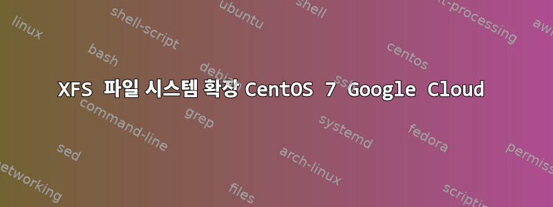 XFS 파일 시스템 확장 CentOS 7 Google Cloud