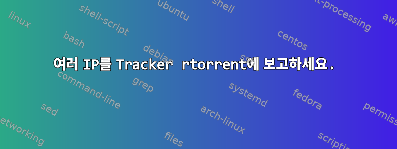 여러 IP를 Tracker rtorrent에 보고하세요.