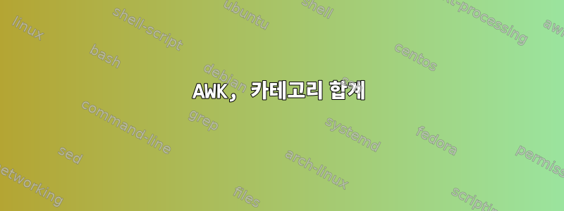 AWK, 카테고리 합계