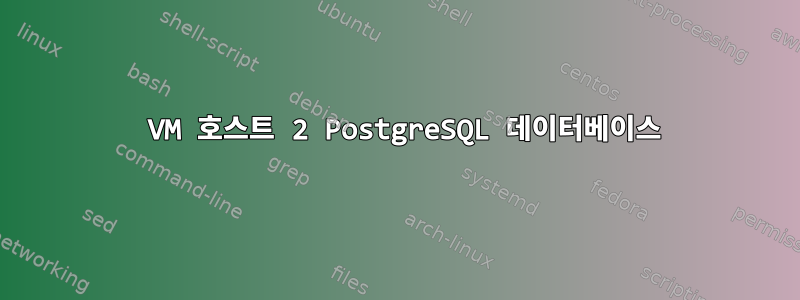 1 VM 호스트 2 PostgreSQL 데이터베이스