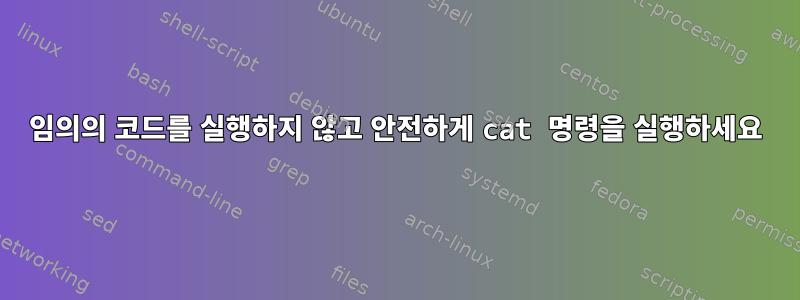 임의의 코드를 실행하지 않고 안전하게 cat 명령을 실행하세요