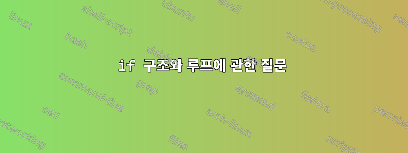 if 구조와 루프에 관한 질문