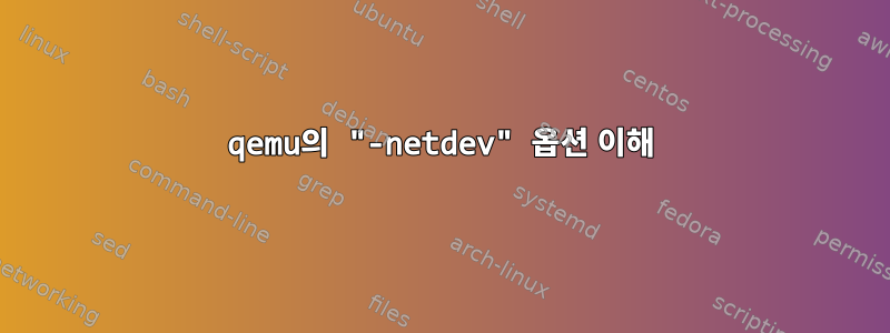 qemu의 "-netdev" 옵션 이해