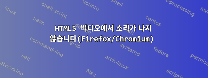 HTML5 비디오에서 소리가 나지 않습니다(Firefox/Chromium)