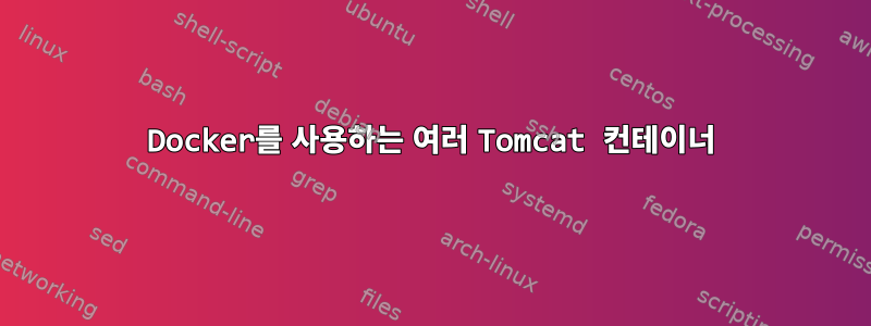 Docker를 사용하는 여러 Tomcat 컨테이너