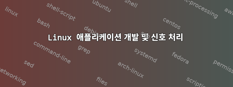 Linux 애플리케이션 개발 및 신호 처리