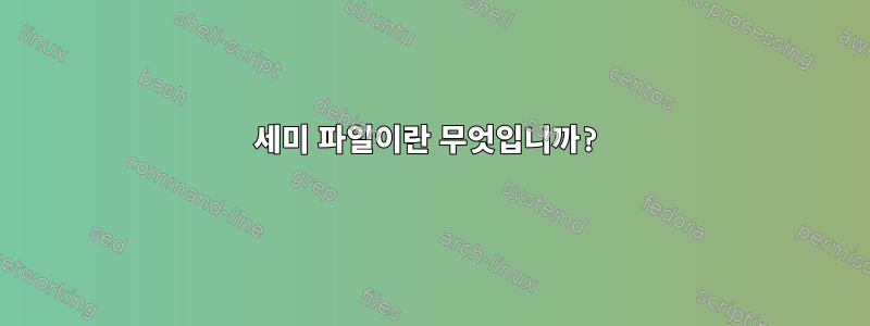 세미 파일이란 무엇입니까?