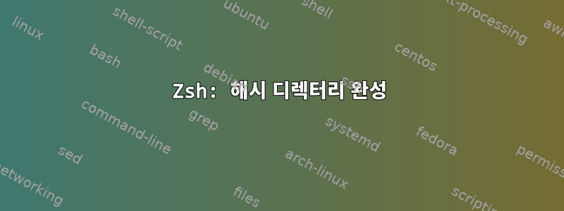 Zsh: 해시 디렉터리 완성