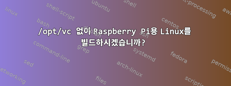 /opt/vc 없이 Raspberry Pi용 Linux를 빌드하시겠습니까?