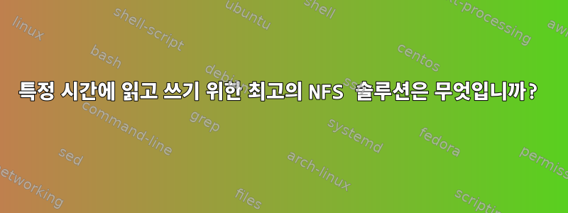 특정 시간에 읽고 쓰기 위한 최고의 NFS 솔루션은 무엇입니까?