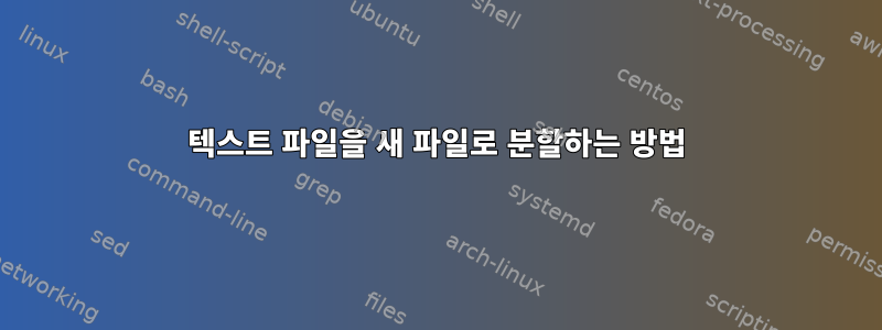 텍스트 파일을 새 파일로 분할하는 방법