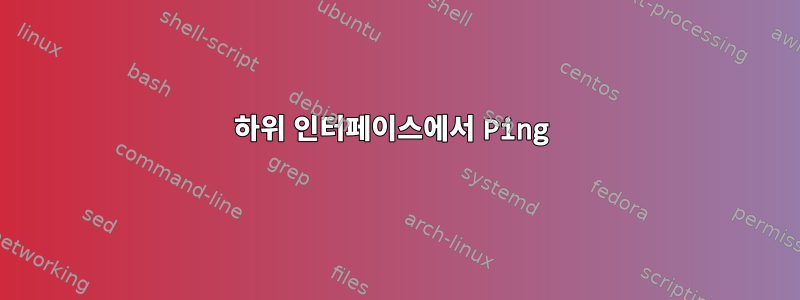 하위 인터페이스에서 Ping