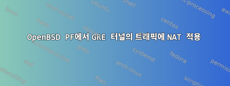 OpenBSD PF에서 GRE 터널의 트래픽에 NAT 적용