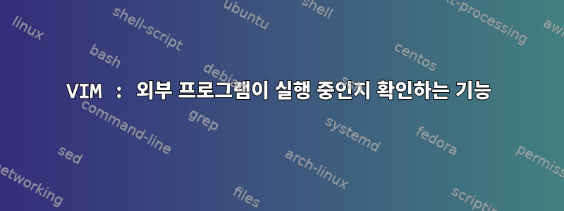 VIM : 외부 프로그램이 실행 중인지 확인하는 기능