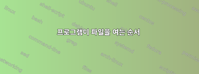 프로그램이 파일을 여는 순서