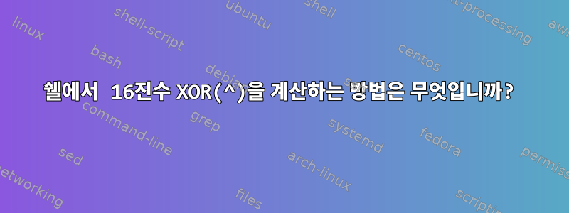 쉘에서 16진수 XOR(^)을 계산하는 방법은 무엇입니까?