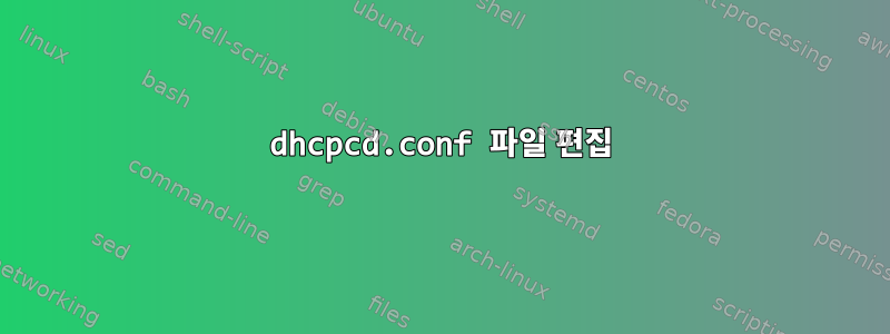 dhcpcd.conf 파일 편집