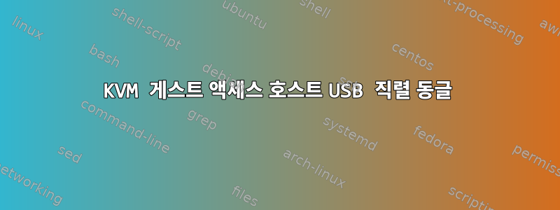 KVM 게스트 액세스 호스트 USB 직렬 동글