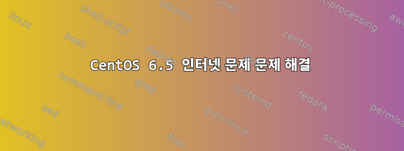 CentOS 6.5 인터넷 문제 문제 해결