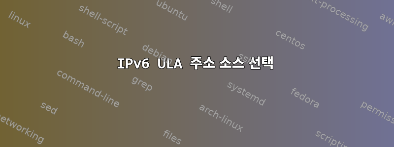 IPv6 ULA 주소 소스 선택