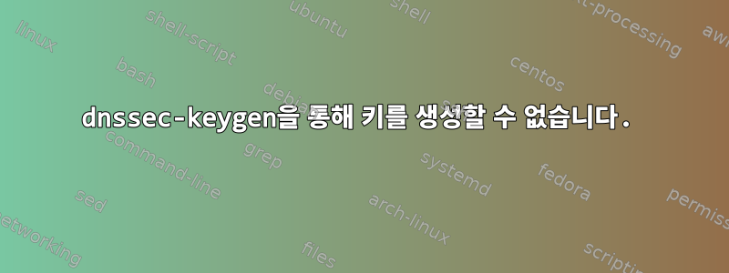 dnssec-keygen을 통해 키를 생성할 수 없습니다.