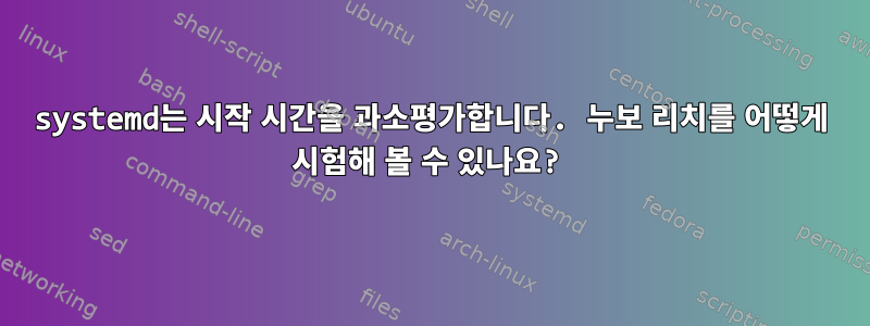 systemd는 시작 시간을 과소평가합니다. 누보 리치를 어떻게 시험해 볼 수 있나요?