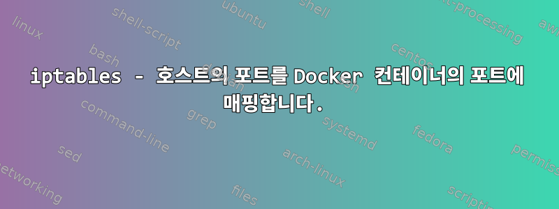 iptables - 호스트의 포트를 Docker 컨테이너의 포트에 매핑합니다.