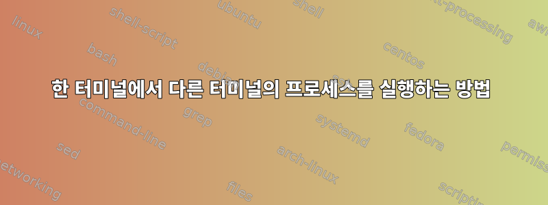 한 터미널에서 다른 터미널의 프로세스를 실행하는 방법