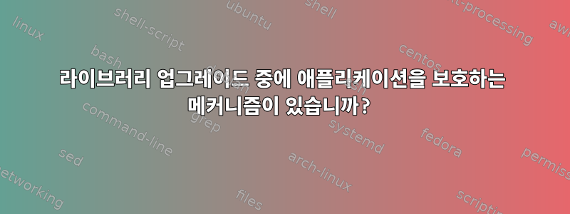 라이브러리 업그레이드 중에 애플리케이션을 보호하는 메커니즘이 있습니까?