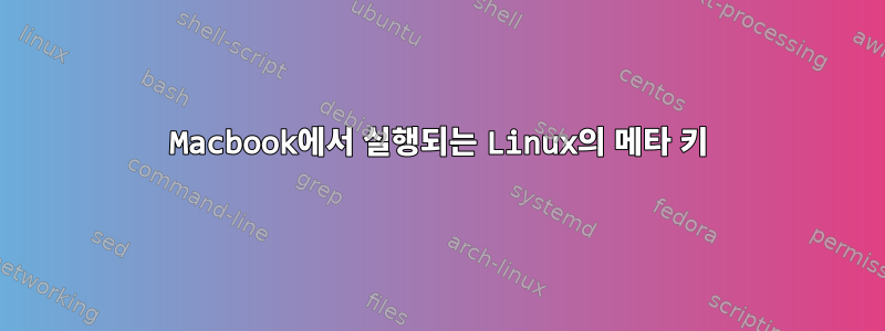 Macbook에서 실행되는 Linux의 메타 키