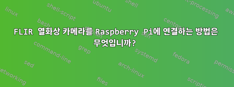 FLIR 열화상 카메라를 Raspberry Pi에 연결하는 방법은 무엇입니까?