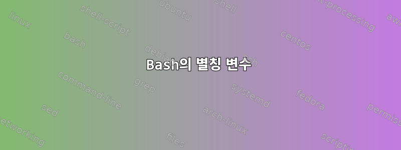 Bash의 별칭 변수