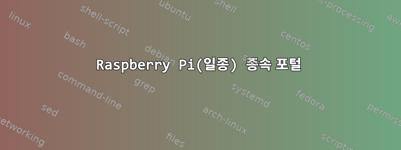 Raspberry Pi(일종) 종속 포털