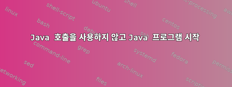 Java 호출을 사용하지 않고 Java 프로그램 시작