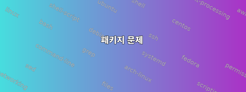 패키지 문제