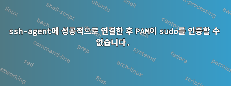 ssh-agent에 성공적으로 연결한 후 PAM이 sudo를 인증할 수 없습니다.