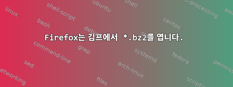 Firefox는 김프에서 *.bz2를 엽니다.