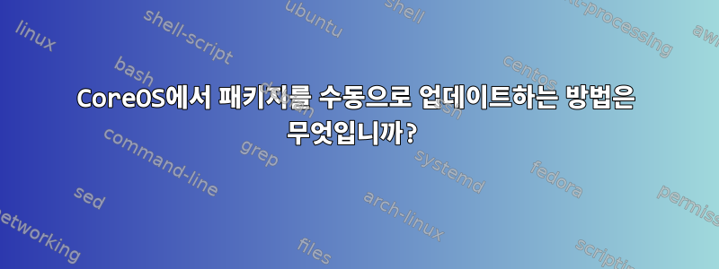 CoreOS에서 패키지를 수동으로 업데이트하는 방법은 무엇입니까?