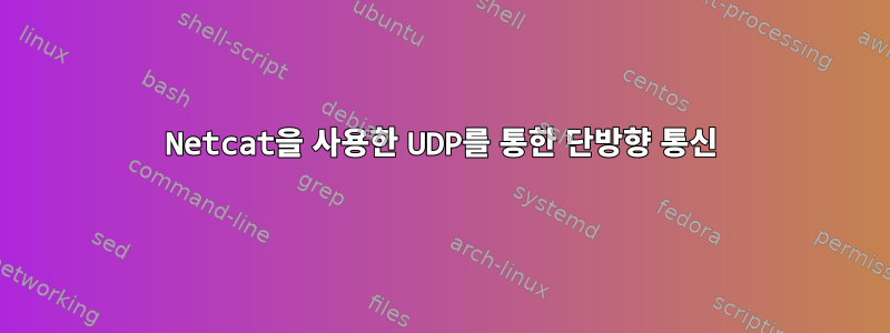 Netcat을 사용한 UDP를 통한 단방향 통신