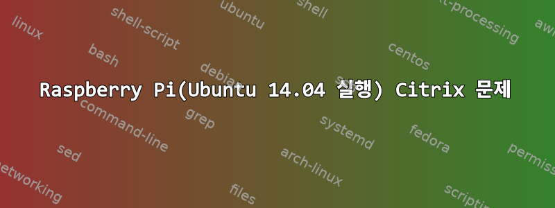 Raspberry Pi(Ubuntu 14.04 실행) Citrix 문제