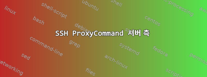 SSH ProxyCommand 서버 측