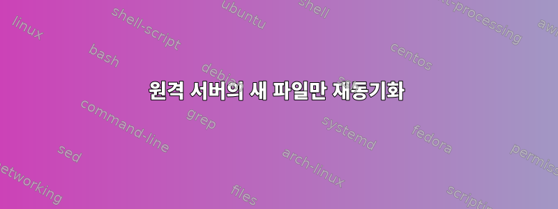 원격 서버의 새 파일만 재동기화