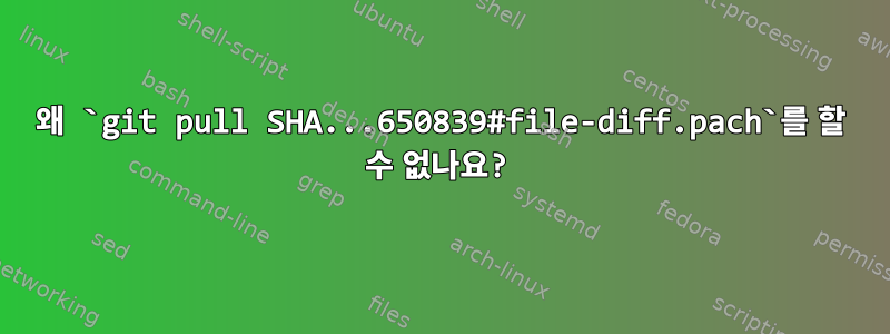 왜 `git pull SHA...650839#file-diff.pach`를 할 수 없나요?