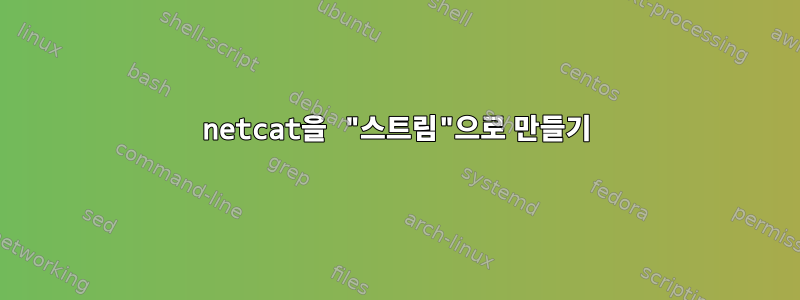 netcat을 "스트림"으로 만들기